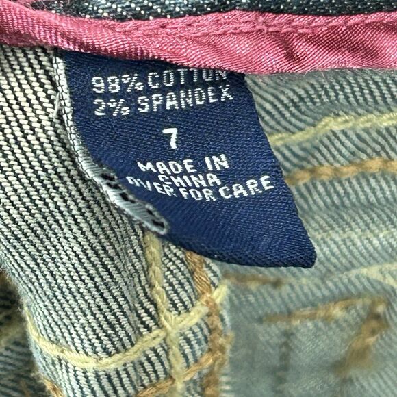 Jade Jeans Bootcut Juniors Size 7 Embroidered Logo 27 x 32 Cotton Spandex Blend - Picture 12 of 13